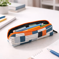 Designer Fabric Zipper Pencil Pouch (1 Pc)