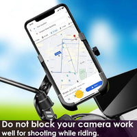 TrackLock Solid Metal Mirror Mount Phone Holder for Bike