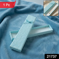 LuxeVault Premium Long Rectangular Jewelry Gift Box | Elegant Ribbon Bow Design (1 Pc)