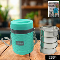 Double Wall Insulated Tiffin with Handle (1 Pc): Stackable, Hot Food Container