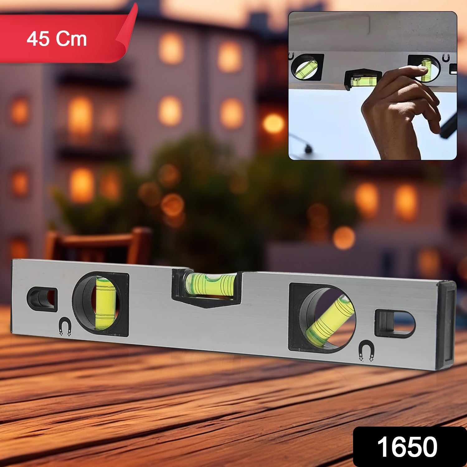 Spirit Level Carpenter’s Magnetic Level Overhead Viewing Slot