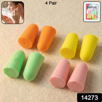 Soft Foam Earplugs 4 Pair for Noise Reduction, Comfortable Fit for Sleeping