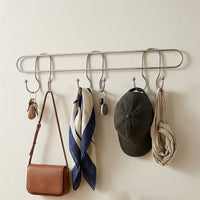 Steel wall mounted hook rack